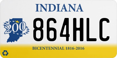 IN license plate 864HLC