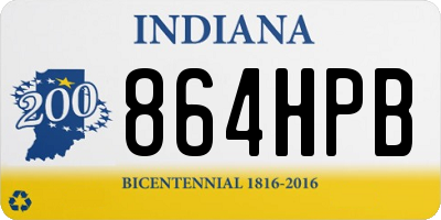IN license plate 864HPB