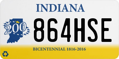 IN license plate 864HSE