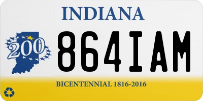 IN license plate 864IAM
