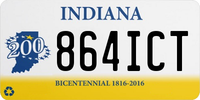 IN license plate 864ICT