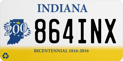 IN license plate 864INX