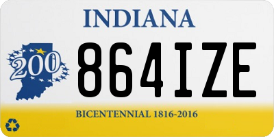 IN license plate 864IZE