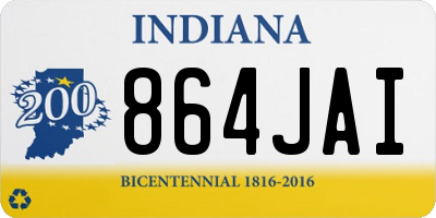 IN license plate 864JAI