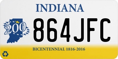IN license plate 864JFC