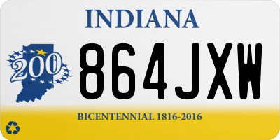 IN license plate 864JXW