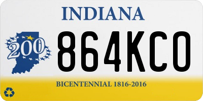 IN license plate 864KCO