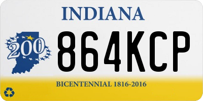 IN license plate 864KCP
