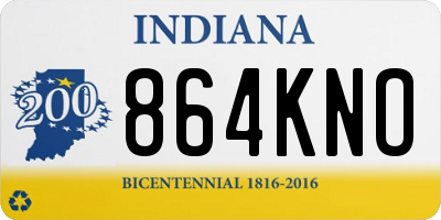 IN license plate 864KNO