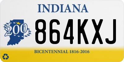 IN license plate 864KXJ