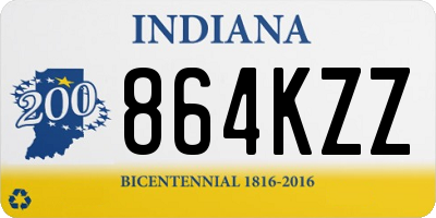 IN license plate 864KZZ
