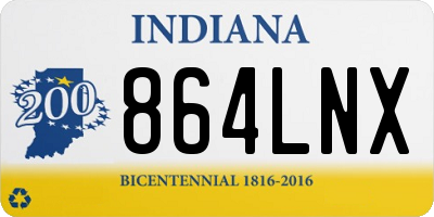 IN license plate 864LNX