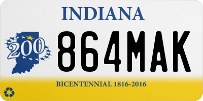 IN license plate 864MAK