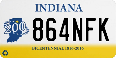 IN license plate 864NFK