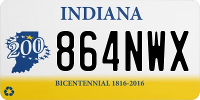 IN license plate 864NWX