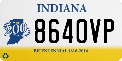 IN license plate 864OVP