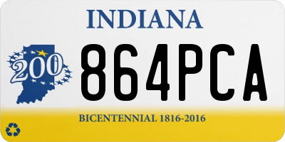 IN license plate 864PCA