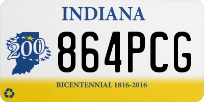 IN license plate 864PCG