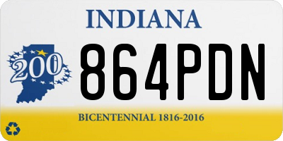 IN license plate 864PDN