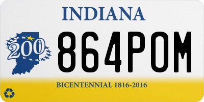 IN license plate 864POM