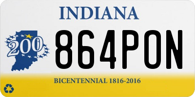 IN license plate 864PON