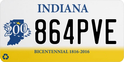 IN license plate 864PVE