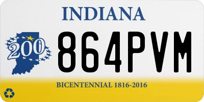 IN license plate 864PVM
