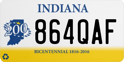 IN license plate 864QAF