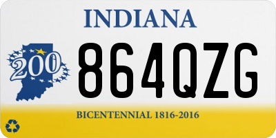IN license plate 864QZG