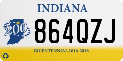 IN license plate 864QZJ