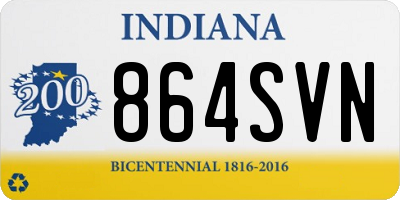IN license plate 864SVN