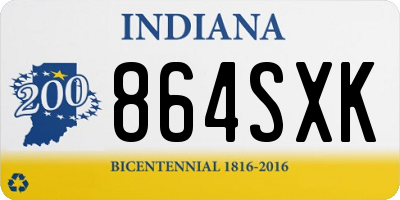 IN license plate 864SXK