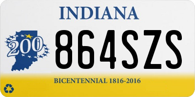IN license plate 864SZS