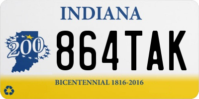 IN license plate 864TAK