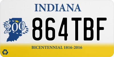 IN license plate 864TBF
