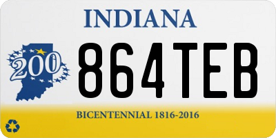 IN license plate 864TEB