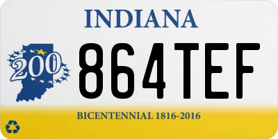 IN license plate 864TEF