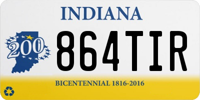 IN license plate 864TIR