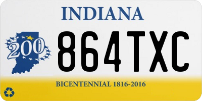 IN license plate 864TXC