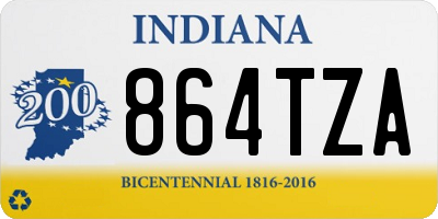 IN license plate 864TZA