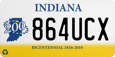 IN license plate 864UCX