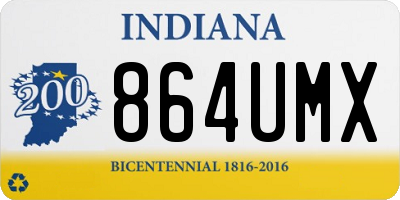 IN license plate 864UMX