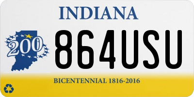 IN license plate 864USU