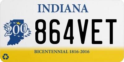 IN license plate 864VET