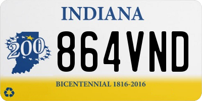 IN license plate 864VND