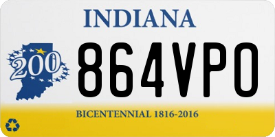 IN license plate 864VPO