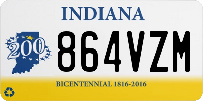 IN license plate 864VZM