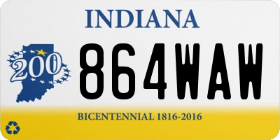 IN license plate 864WAW