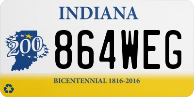 IN license plate 864WEG