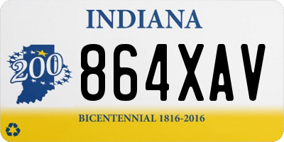 IN license plate 864XAV